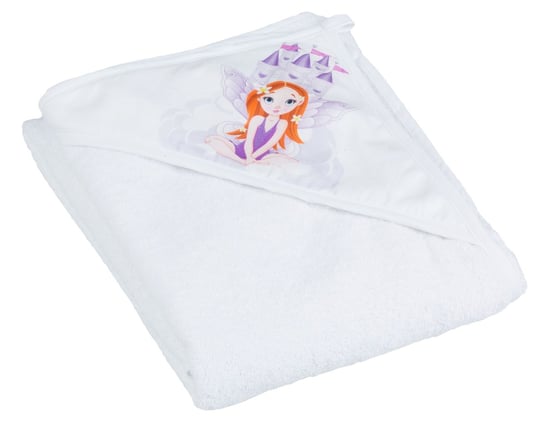 Ręcznik Okrycie Kąpielowe Z Kapturkiem 100X100 Księżniczka Biały Tega Baby