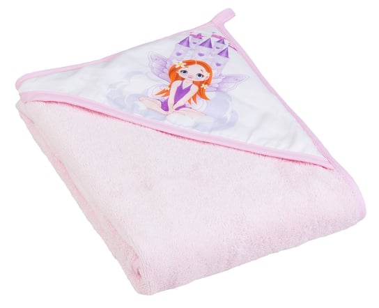 Ręcznik Okrycie Kąpielowe Z Kapturkiem 100X100 Księżniczka Różowy Tega Baby