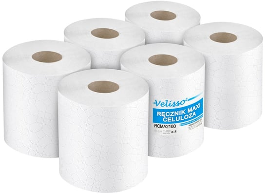Ręcznik papierowy celulozowy WELMAX Velisso MAXI 2W BIAŁY 100m 6szt. Welmax
