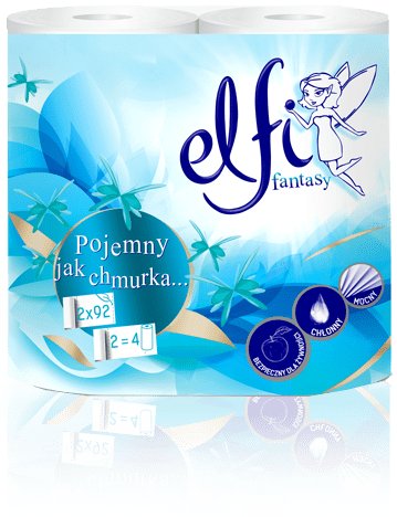 Ręcznik papierowy ELFI Fantasy 2W 2szt. BIAŁY Elfi