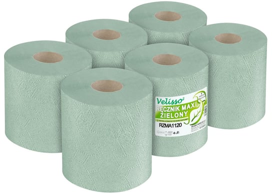 Ręcznik papierowy makulaturowy WELMAX Velisso MAXI 1W ZIELONY 120m 6szt. Welmax