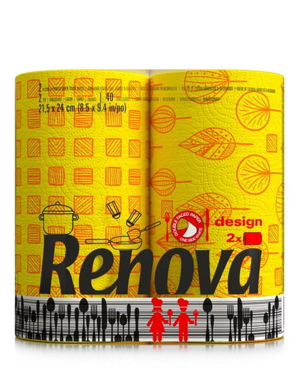 Ręcznik Papierowy Renova Color Design Żółty 2R Renova