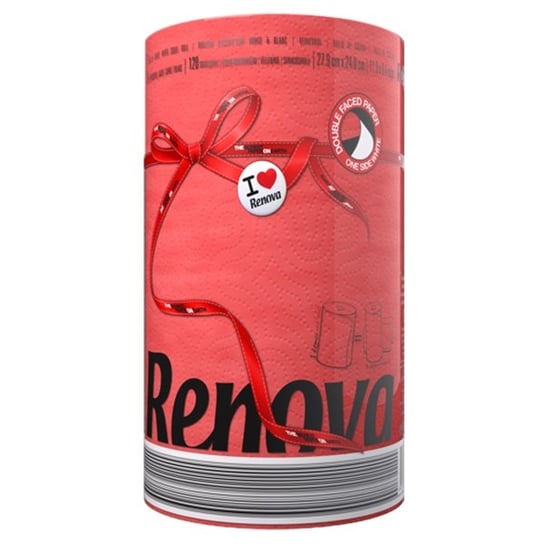 Ręcznik papierowy RENOVA Red Label, czerwony, 1 szt. Renova