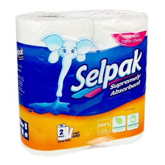 Ręcznik papierowy SELPAK Supremely Absorbent, biały, 2 szt. Ipek Kagit