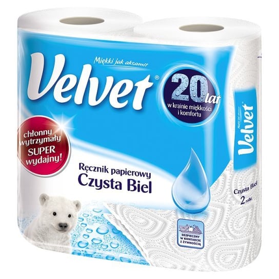 Ręcznik papierowy VELVET Czysta biel, 2 rolki Velvet Care