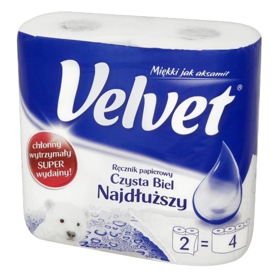 Ręcznik papierowy VELVET Najdłuższy czysta biel, 2 szt. Velvet Care