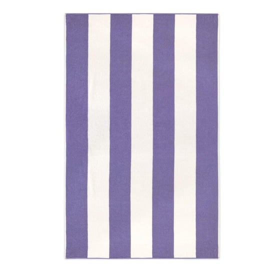 Ręcznik plażowy 100x160 Neon fioletowy biały pasy frotte 380 g/m2 7954/11 Zwoltex