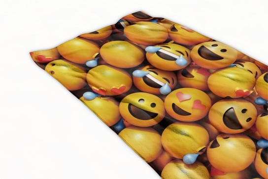 Ręcznik plażowy 100x180 pomarańczowy emotikony 3D Inna marka