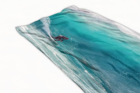 Ręcznik plażowy 100x180 turkusowy surfing na oceanie Inna marka