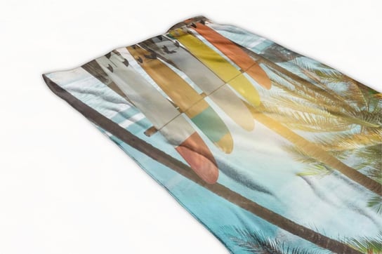 Ręcznik plażowy 100x180 wielokolorowy deski surfingowe w cieniu plam Inna marka