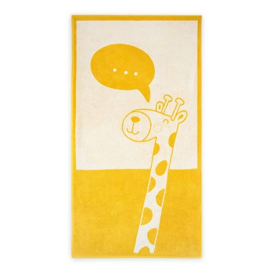 Ręcznik plażowy 70x130 Żyrafa żółty frotte 9003 Zwoltex Zwoltex