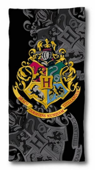Ręcznik plażowy 70x140 Harry Potter Herb Szkoły Magii i Czarodziejstwa w Hogwarcie 7858 bawełniany Jerry Fabrics