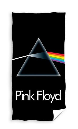 Ręcznik plażowy 70x140 Pink Floyd czarny bawełniany Summer Carbotex