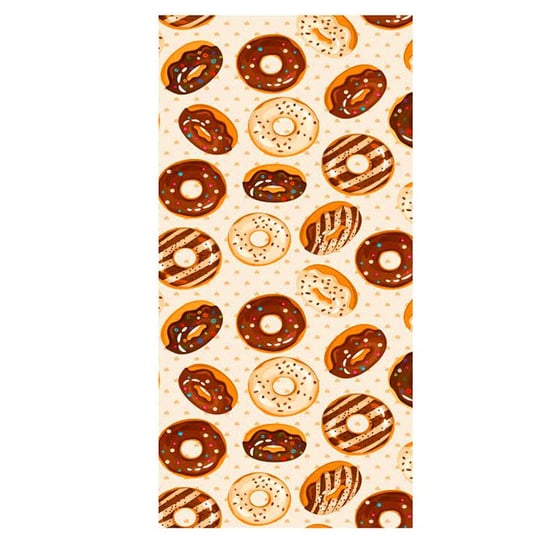 Ręcznik Plażowy 70X140 Wzór Donuty Kremowy Inna marka