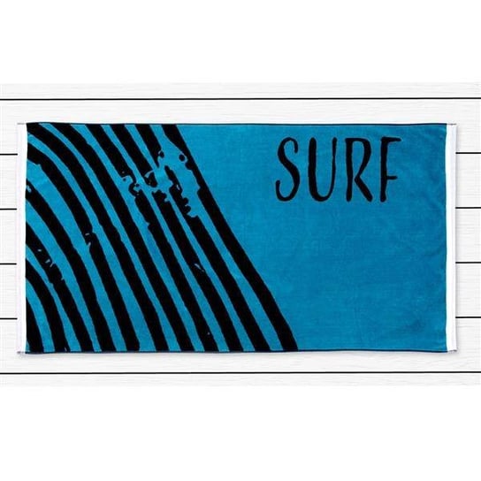 Ręcznik plażowy bawełniany niebieski 90x180 cm SURF DecoKing DecoKing