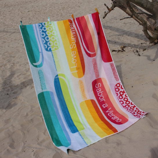 Ręcznik Plażowy Bawełniany Pop Summer Multicolor 100X170 Koce i Pledy