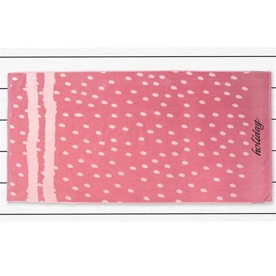 Ręcznik plażowy bawełniany różowy 90 x 180 cm HOLIDAY DecoKing DecoKing
