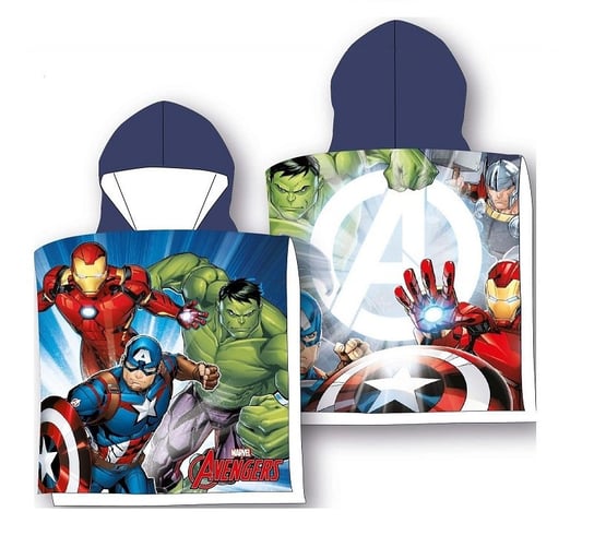 Ręcznik plażowy dziecięcy poncho 55x110 Avengers Faro