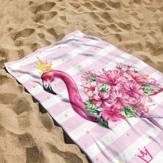 Ręcznik plażowy prostokątny FLAMIG Z KORONĄ 150x70 REC54WZ12 UPOMINKARNIA