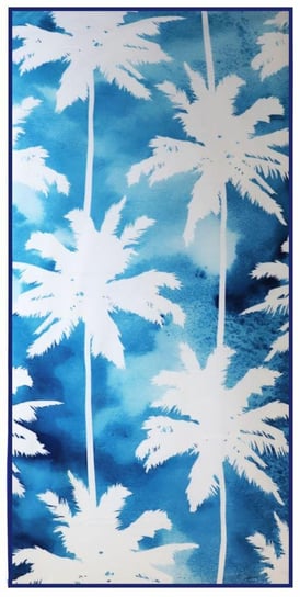 Ręcznik plażowy Summer Palms 70x140 Palmy niebieski Domarex