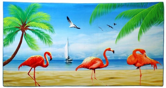Ręcznik plażowy Summer Paradise 70x140 Flamingi Domarex