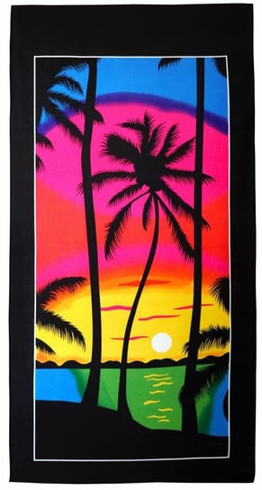 Ręcznik plażowy Summer Sunset 70x140 Palmy Domarex
