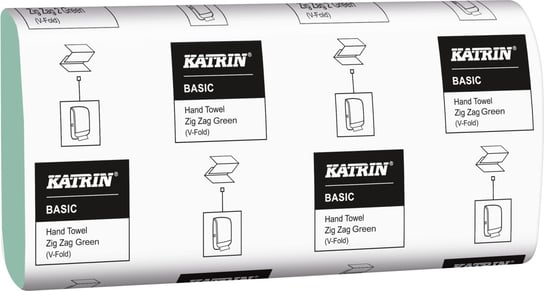 Ręcznik Składany Zz Katrin Basic, 1W Zielony, Opakowanie 5000 Listków Metsa Tissue