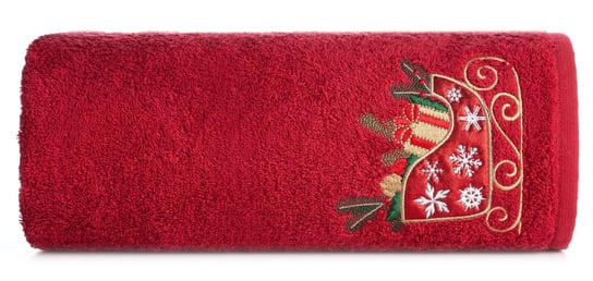Ręcznik Świąteczny Bawełniany Santa/24 50X90 Czerwony Inna marka