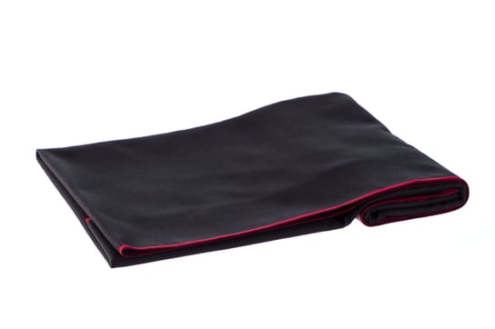 Ręcznik szybkoschnący z mikrofibry 210 g/m2 50x40 czarny, nić czerwona na siłownię, basen, plażę/MEDER Inna marka
