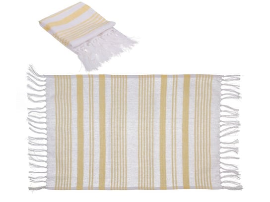 Ręcznik typu turecki Hammam, biało-żółty 45x70 cm Kemis - House of Gadgets