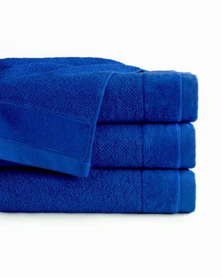 Ręcznik Vito, niebieski frotte bawełniany, 550 g/m2, rozmiar 70x140 Detexpol