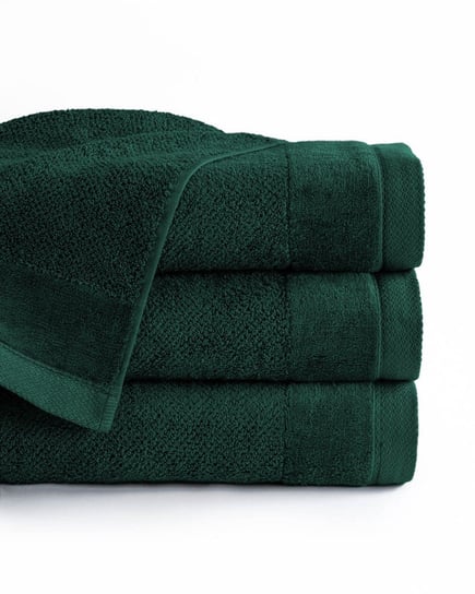 Ręcznik Vito, zielony ciemny frotte bawełniany, 550 g/m2, rozmiar 50x90 cm Detexpol