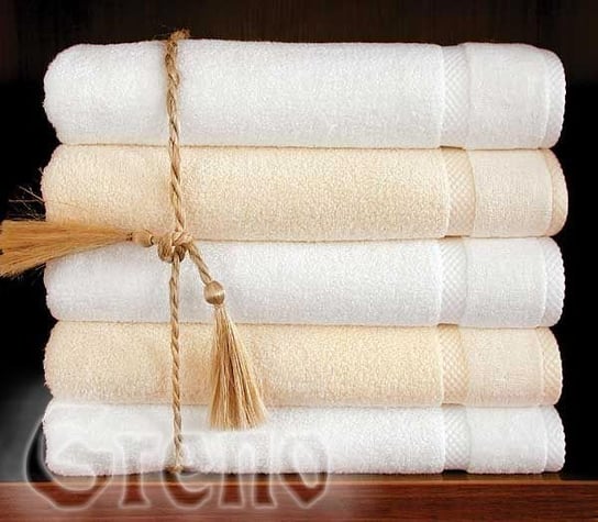 Ręcznik Wellness z Bambusem antybakteryjny 50x90 Kremowy Greno Greno