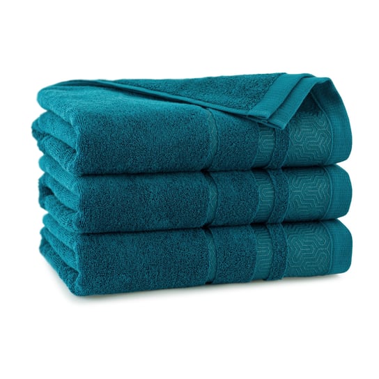 Ręcznik z bawełny egipskiej Braga antibacterial niebieski 50 x 90 cm ZWOLTEX Zwoltex