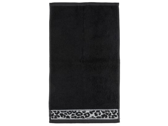 Ręcznik z bawełny MISS LUCY Leopard, czarny, 30x50 cm Miss Lucy