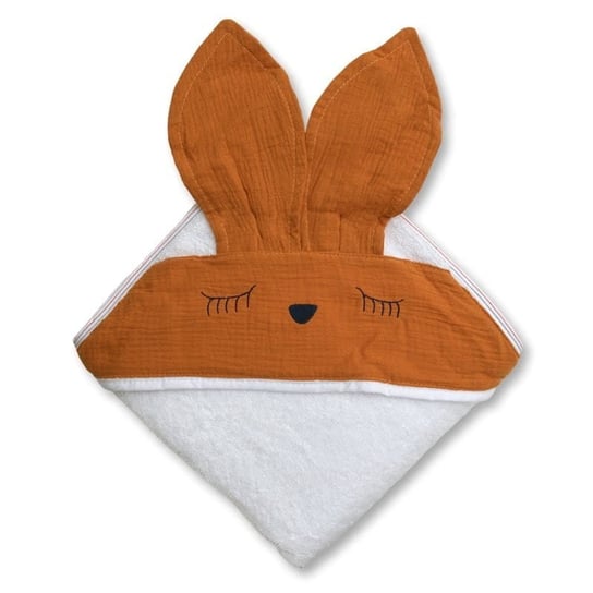 Ręcznik Z Kapturem 100 X 100 Sleepy Bunny Hooded Bath Towel Apricot Hi Little One Hi Little One