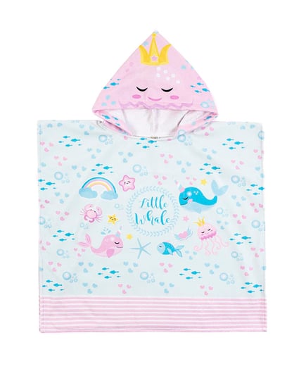 Ręcznik z kapturem dla dzieci poncho dziecięce dla księżniczki  50x50 cm Hamur Home