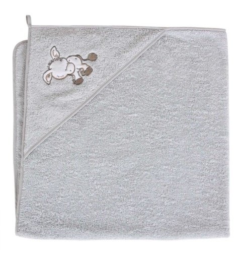 ręcznik z kapturkiem-okrycie kąp.100x100 Osiołek szary Ceba Baby