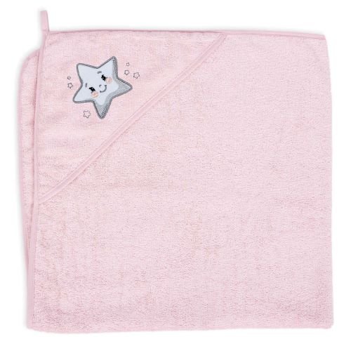 ręcznik z kapturkiem-okrycie kąp.100x100 Star Pink Ceba Baby