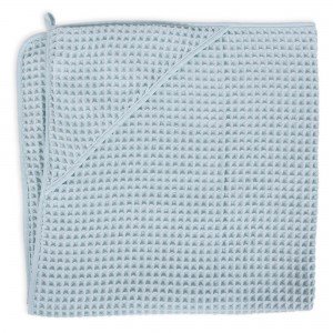 ręcznik z kapturkiem-okrycie kąp.100x100 Wafle Line Mist Blue Ceba Baby