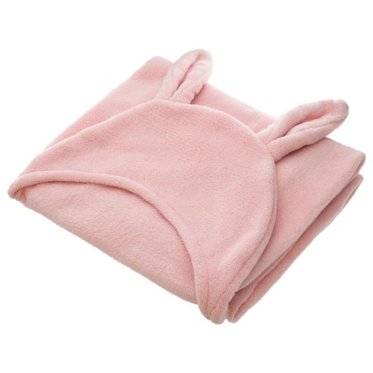 Ręcznik z kapturkiem, z uszami królika, kolor różowy Atmosphera for kids