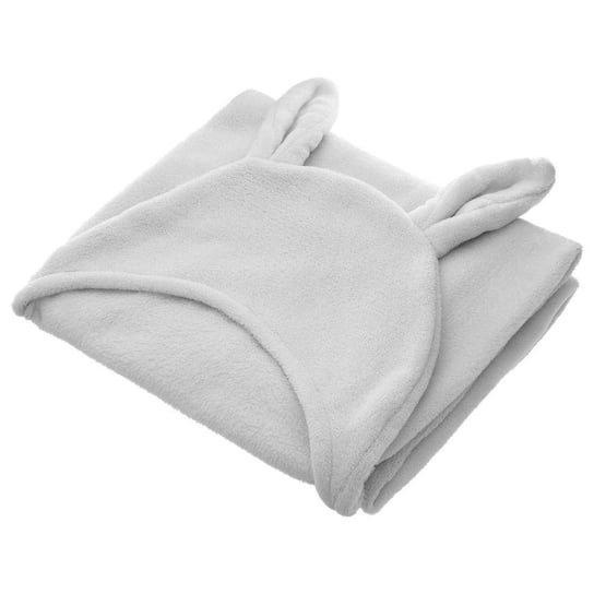 Ręcznik z kapturkiem, z uszami królika, kolor szary Atmosphera for kids
