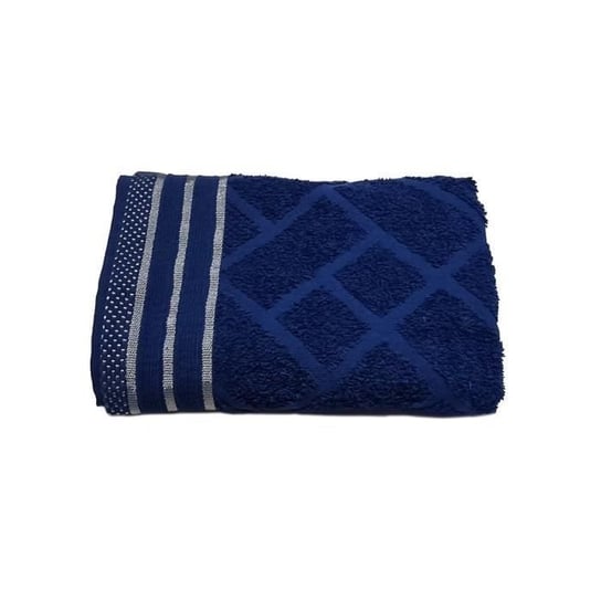 Ręcznik żakardowy 70 x 140 cm - Niebieski M'DECO