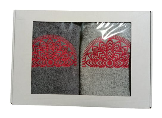 Ręczniki (2 sztuki) z haftem wycinanki folk Artfolk