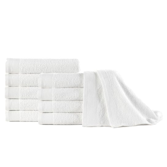 Ręczniki do rąk VIDAXL, białe, 350 g/m², 50x100 cm, 10 szt. vidaXL