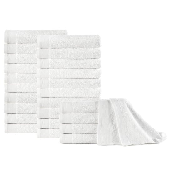 Ręczniki do rąk VIDAXL, białe, 350 g/m², 50x100 cm, 25 szt. vidaXL