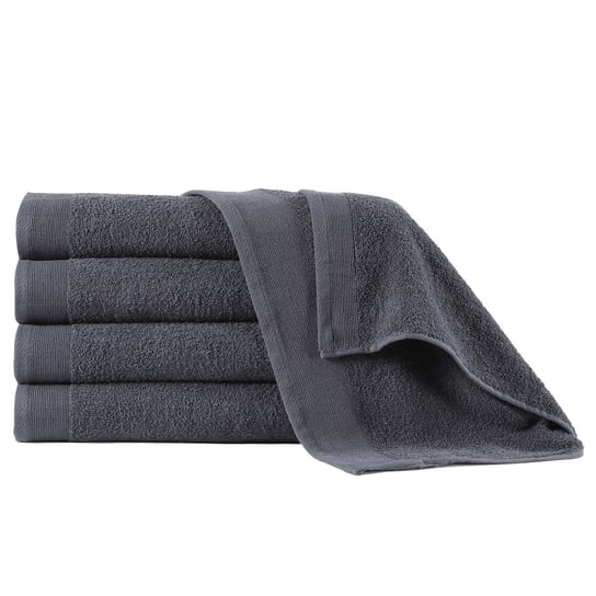 Ręczniki do rąk VIDAXL, szare, 450 g/m², 50x100 cm, 5 szt. vidaXL