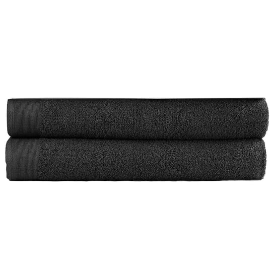 Ręczniki kąpielowe VIDAXL, czarne, 450 g/m², 100x150 cm, 2 szt. vidaXL