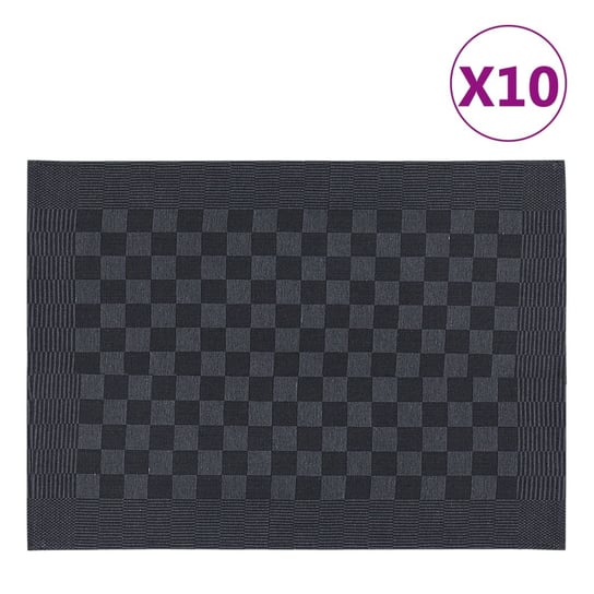 Ręczniki kuchenne, 10 szt., czarno-szare 50x70 cm, vidaXL