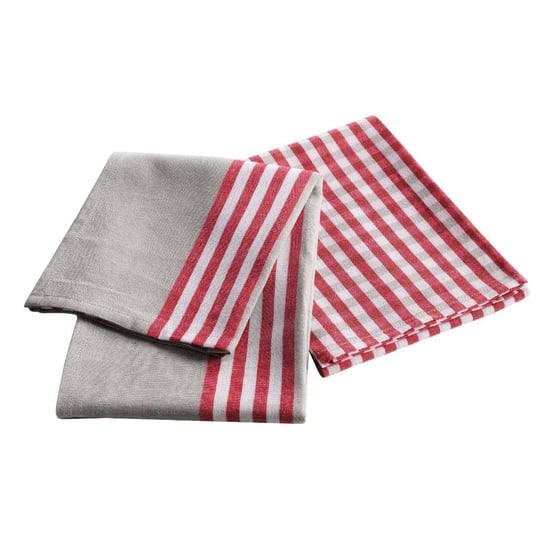 Ręczniki kuchenne 2 sztuki CHEF ETOILE, 50 x 70, kolor czerwony Douceur d'intérieur